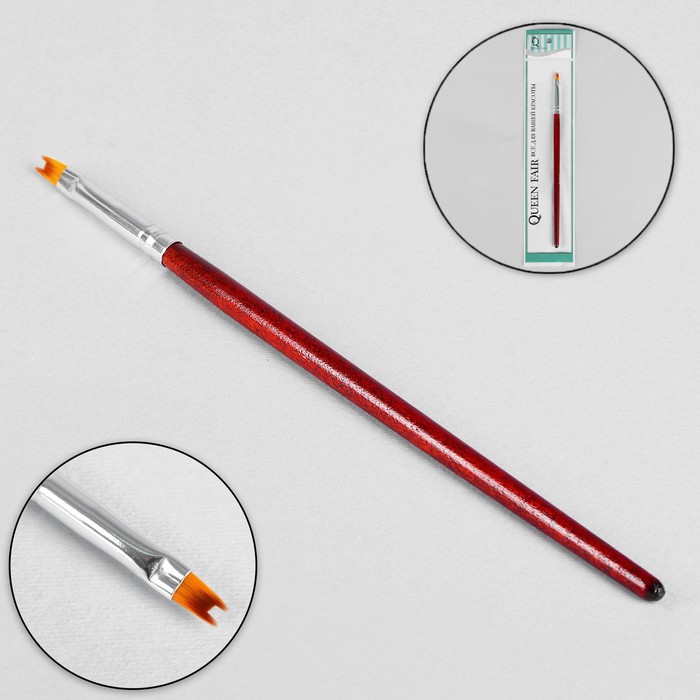 Кисть для дизайна "Луна", длина 18см, цвет коричневый