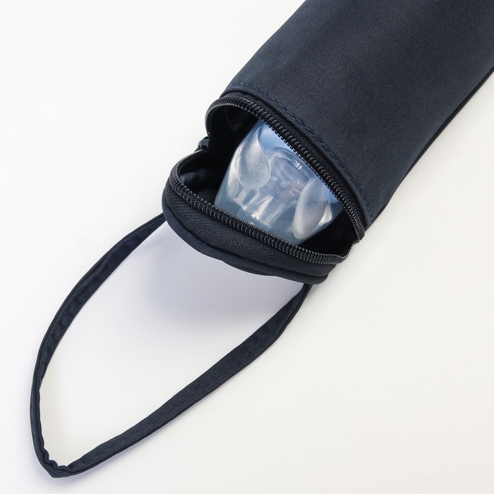 Сумка для мамы и малыша, с ковриком для пеленания и чехлом для бутылочки, цвет чёрный, рисунок паруса