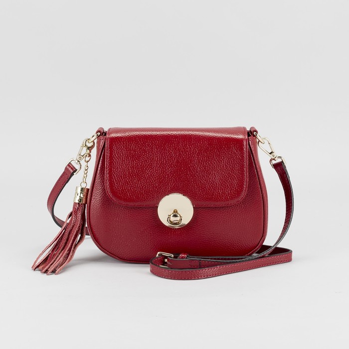 Сумка женская, отдел на молнии, регулируемый ремень, цвет бордовый