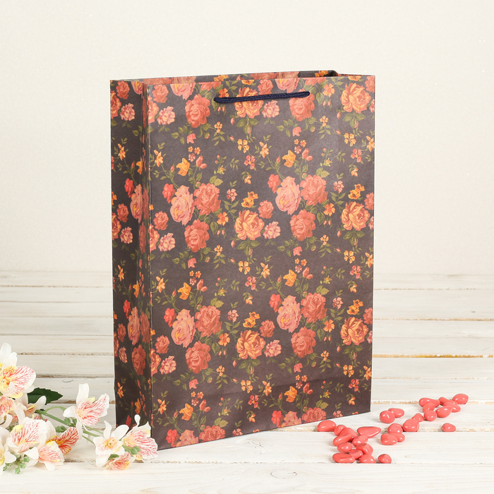 Пакет крафт "Славянская роспись", 31 х 10 х 42 см