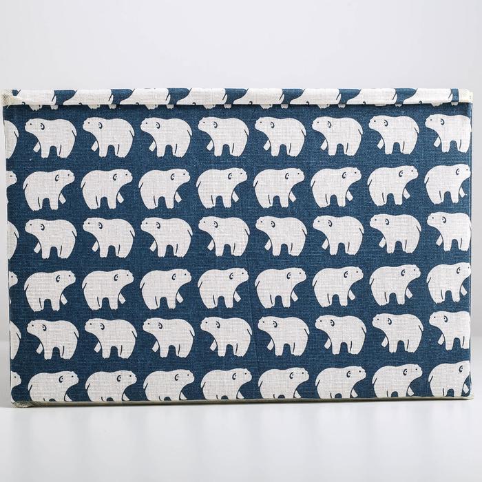 Короб для хранения с крышкой 37х26х24 см "Северные мишки"