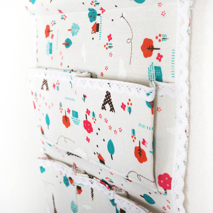 Органайзер с карманами подвесной, 5 отделений 41х33 см "Ассорти", дизайн МИКС