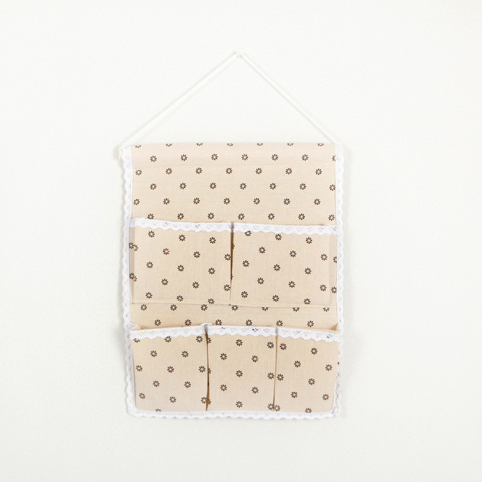 Органайзер с карманами подвесной, 5 отделений 41х33 см "Ассорти", дизайн МИКС