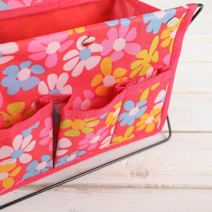 Органайзер с карманами для мелочей, 3 отделения 24х12x19см, цвет МИКС