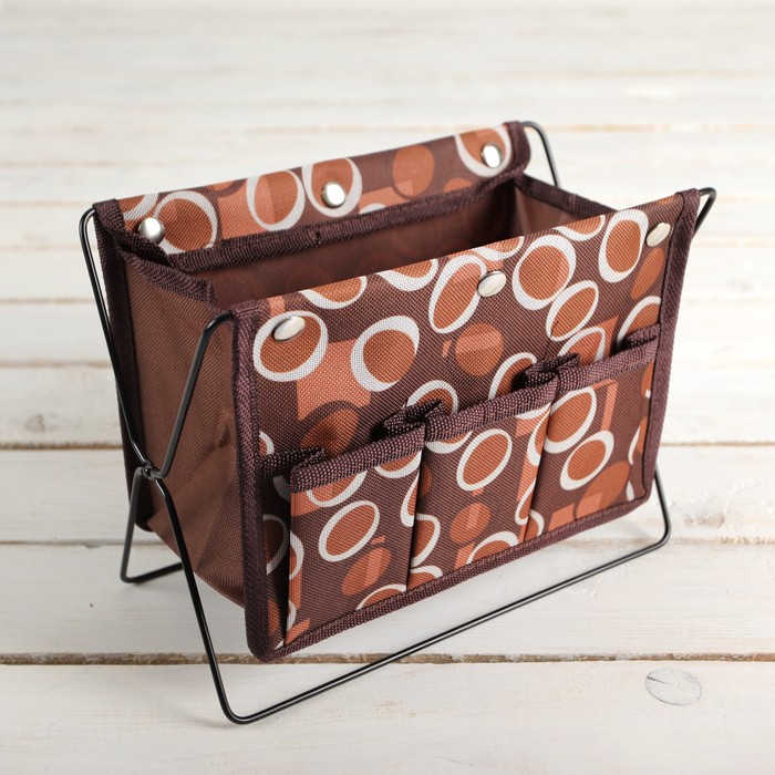 Органайзер с карманами для мелочей, 3 отделения 24х12x19см, цвет МИКС