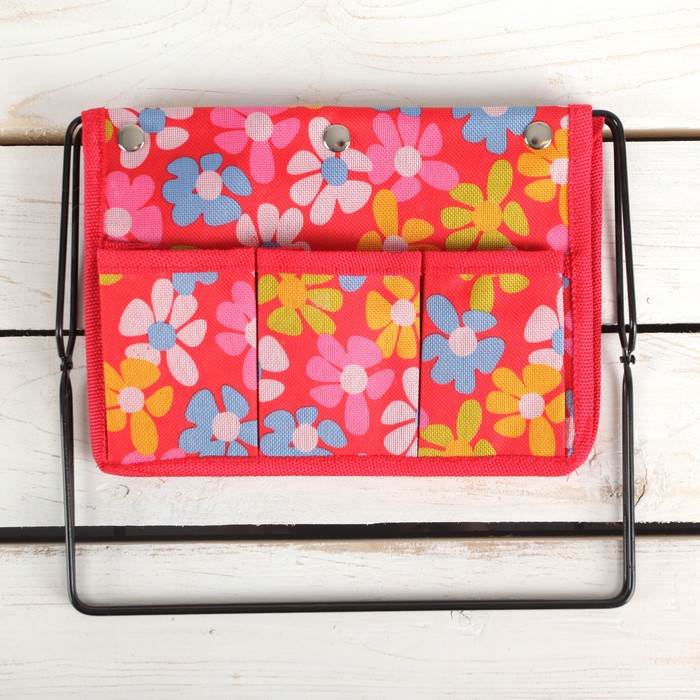 Органайзер с карманами для мелочей, 3 отделения 24х12x19см, цвет МИКС