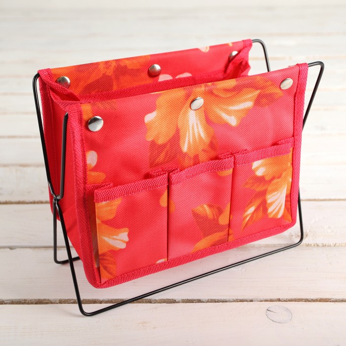 Органайзер с карманами для мелочей, 3 отделения 24х12x19см, цвет МИКС