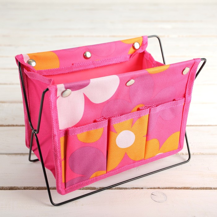 Органайзер с карманами для мелочей, 3 отделения 24х12x19см, цвет МИКС