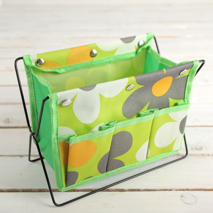 Органайзер с карманами для мелочей, 3 отделения 24х12x19см, цвет МИКС