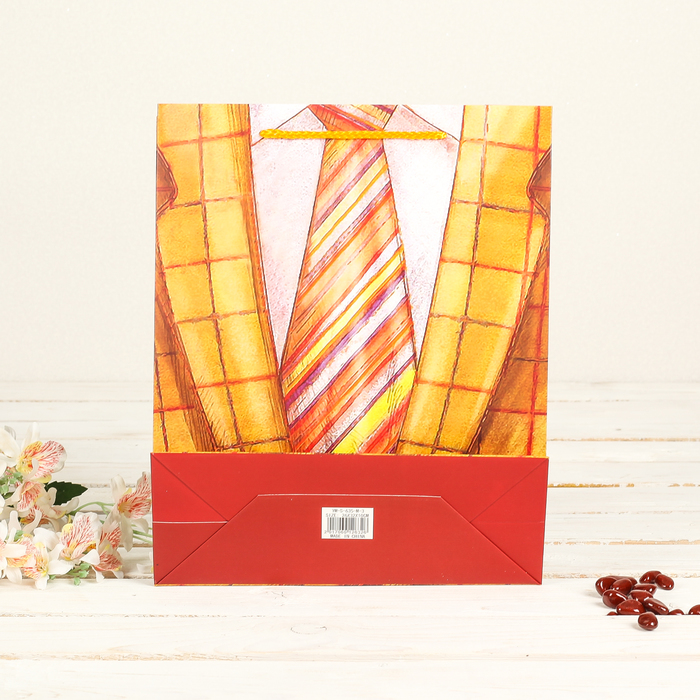 Пакет подарочный "Мужской", люкс, МИКС, 26 х 10 х 32 см