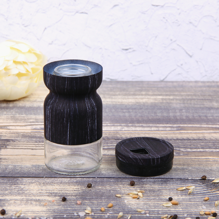 Набор для специй 130 мл "Модерн", 2 шт, цвет черный