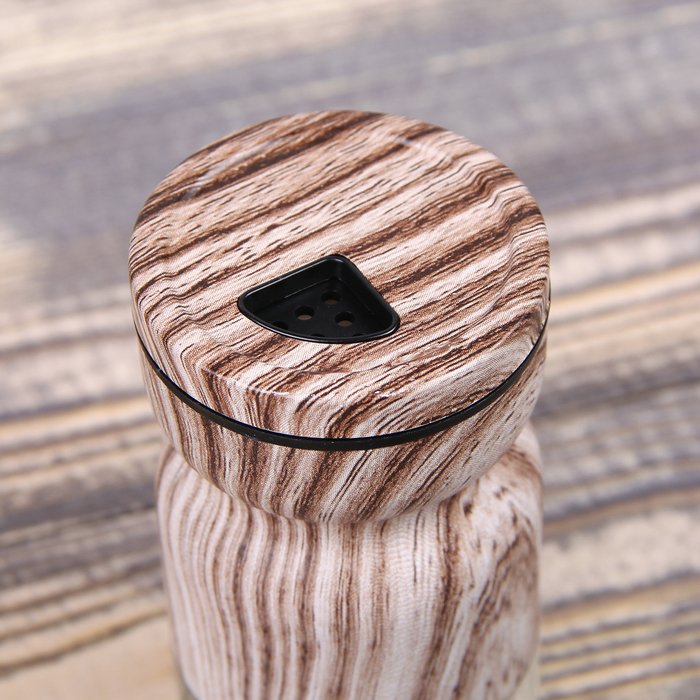 Набор для специй 130 мл "Модерн", 2 шт, цвет коричнево-белый