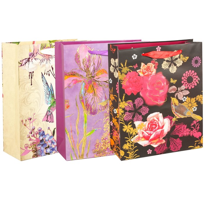 Пакет подарочный "Ранняя пташка", 26 х 10 х 32 см, МИКС