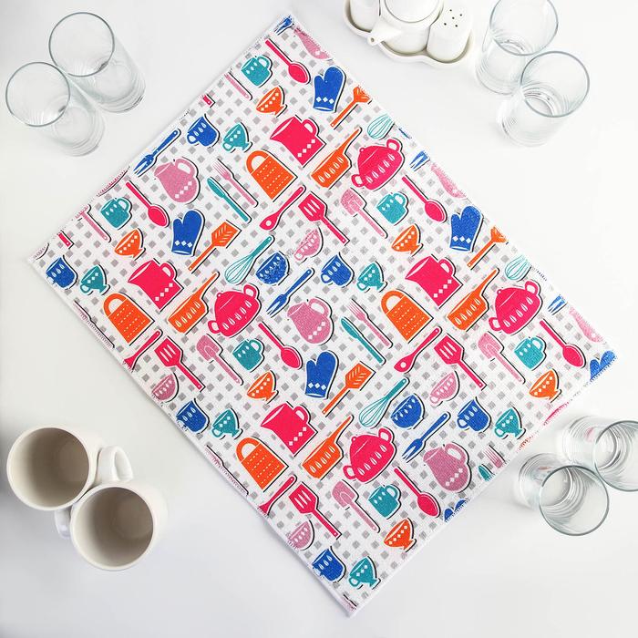 Коврик для сушки посуды "Кухня" 38х51 см