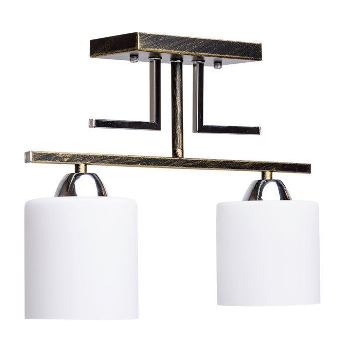 Люстра потолочная "Тетро" 2x60W E27 золото 40x12x31см