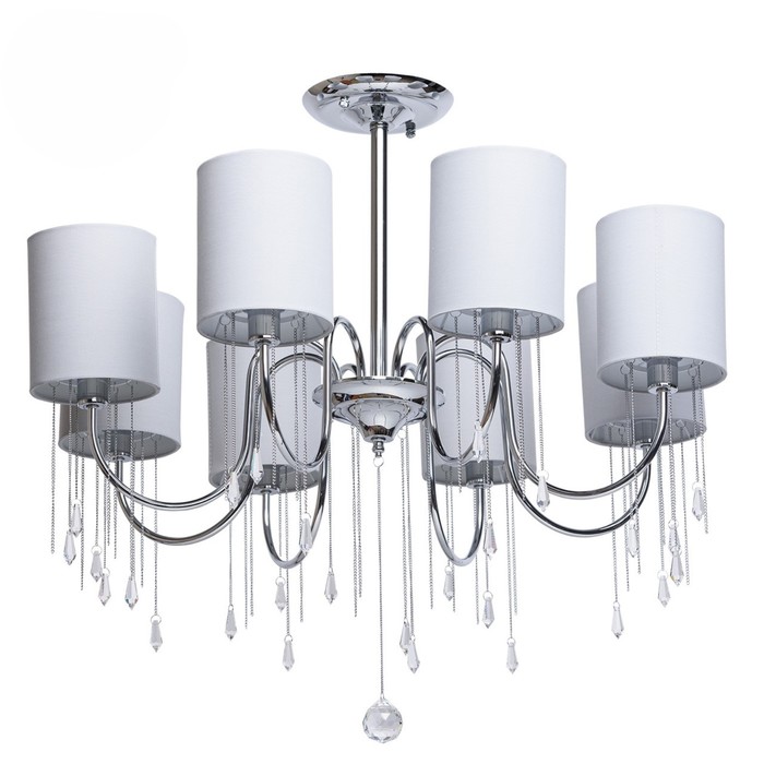 Люстра потолочная "Федерика" 8x60W E14 хром 76x76x63см