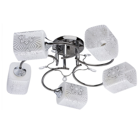 

Люстра "Тетро" 5x60W E27 хром 62x62x20см