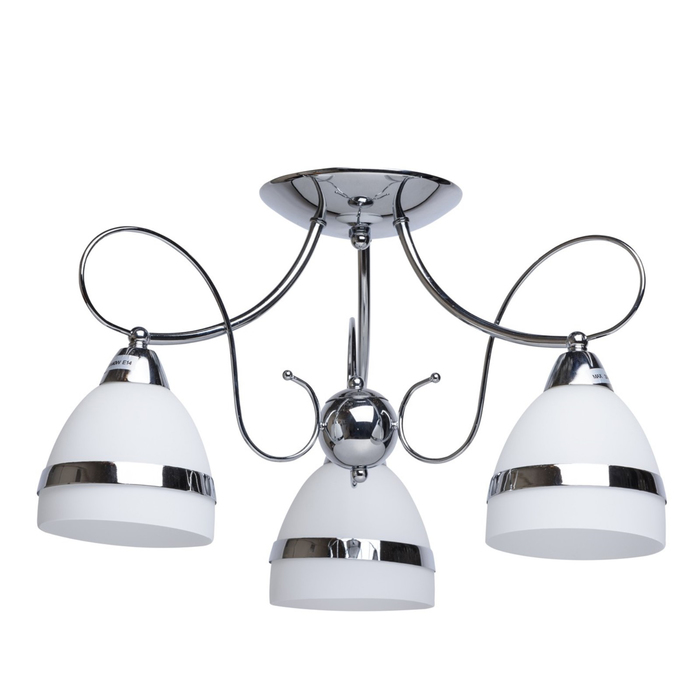 Люстра потолочная "Фелиция" 3x40W E14 хром 50x50x30см