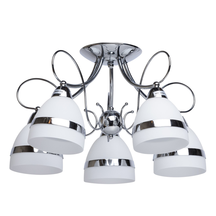 Люстра потолочная "Фелиция" 5x40W E14 хром 50x50x30см