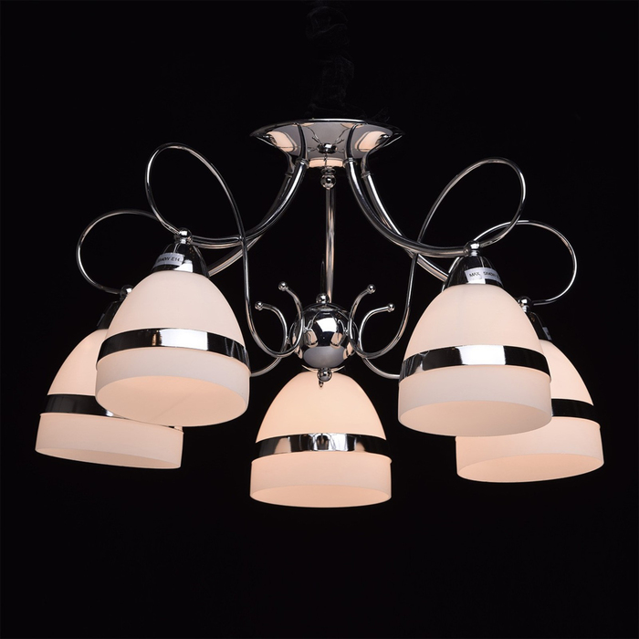 Люстра потолочная "Фелиция" 5x40W E14 хром 50x50x30см