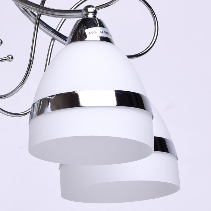 Люстра потолочная "Фелиция" 5x40W E14 хром 50x50x30см