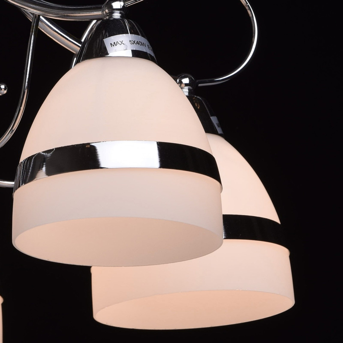 Люстра потолочная "Фелиция" 5x40W E14 хром 50x50x30см