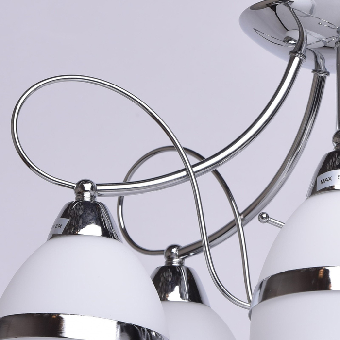 Люстра потолочная "Фелиция" 5x40W E14 хром 50x50x30см