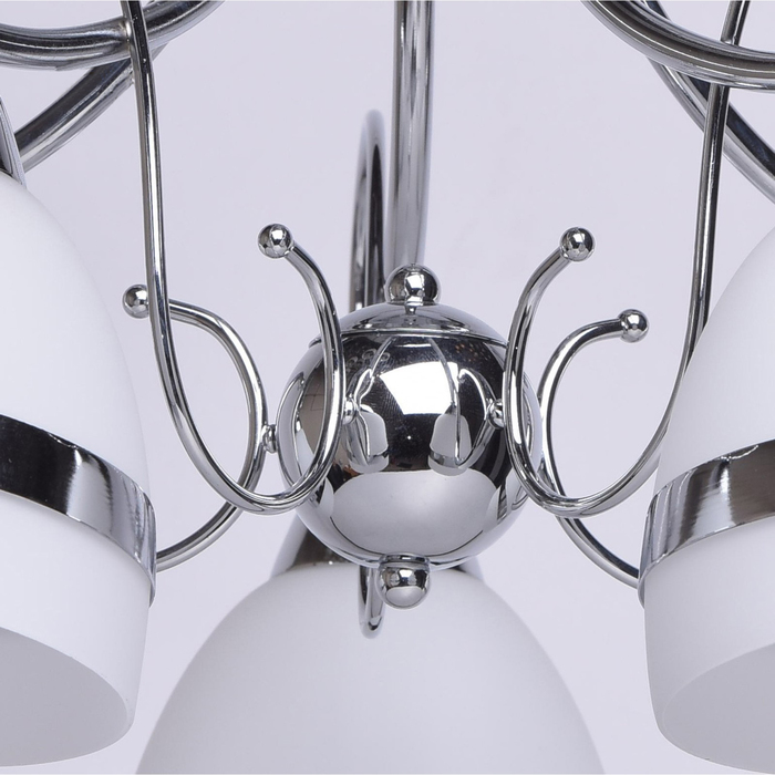 Люстра потолочная "Фелиция" 5x40W E14 хром 50x50x30см