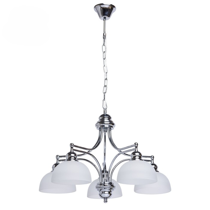 Люстра подвесная "Фелиция" 5x60W E27 хром 64x64x135см