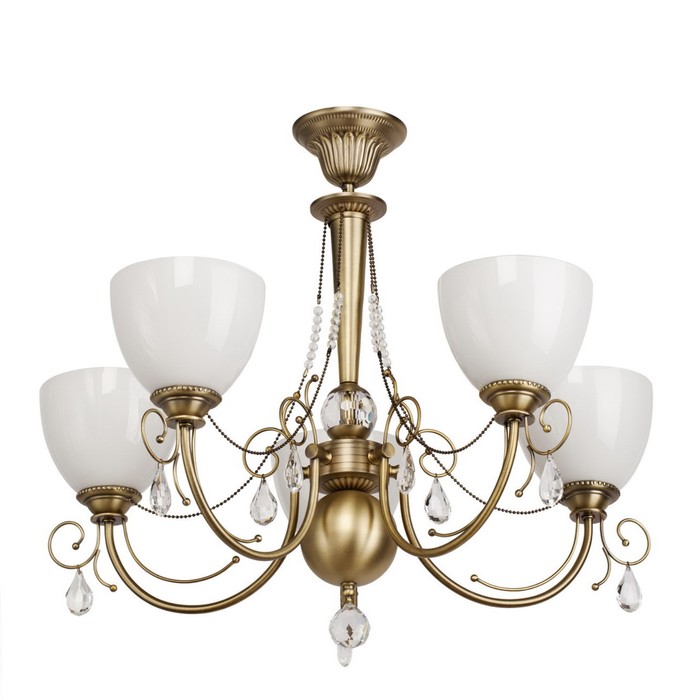 Люстра потолочная "Фелиция" 5x60W E27 бронза 72x72x60см