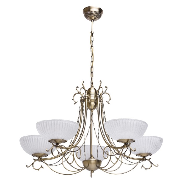 Люстра подвесная "Фелиция" 5x60W E27 античная бронза 80x80x120см