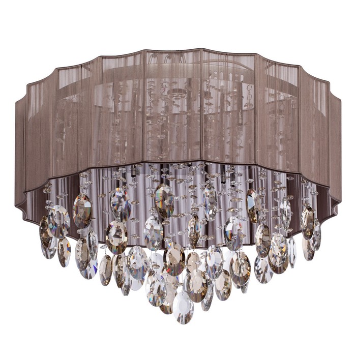 Люстра потолочная "Жаклин" 10x20W+8x3W G4+LED хром 60x60x40см