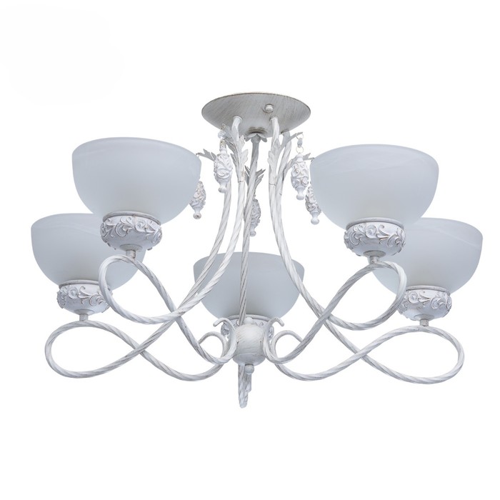 Люстра потолочная "Фелиция" 5x60W E27 белый 70x70x41см