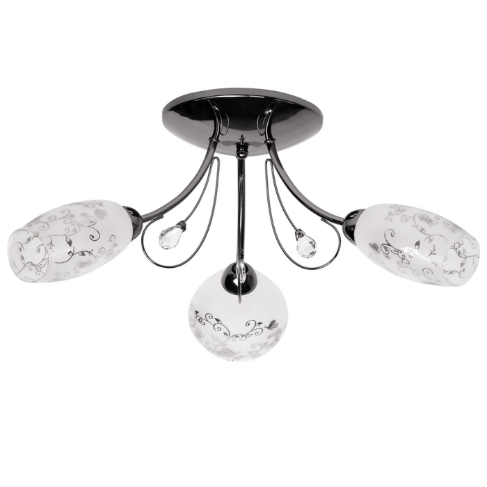 Люстра потолочная "Фиеста" 3x60W E14 никель 50x50x25см