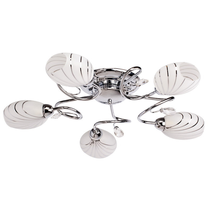 Люстра потолочная "Фиеста" 5x60W E14 хром 65x65x13см