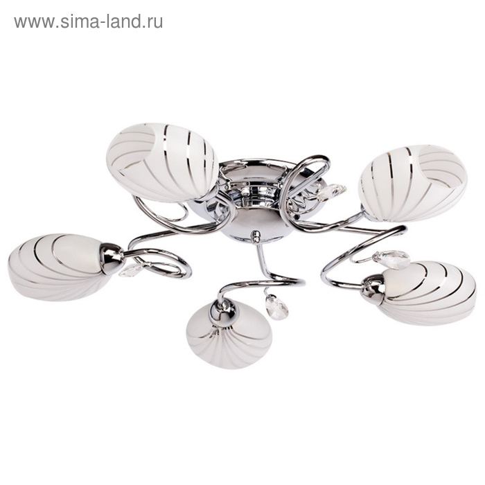 

Люстра потолочная «Фиеста» 5x60W E14 хром 65x65x13см