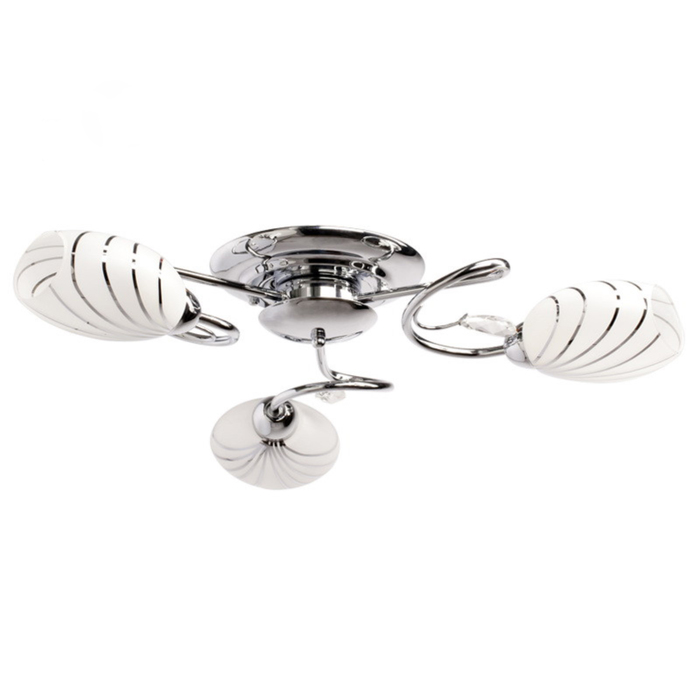 Люстра потолочная "Фиеста" 3x60W E14 хром 60x60x13см