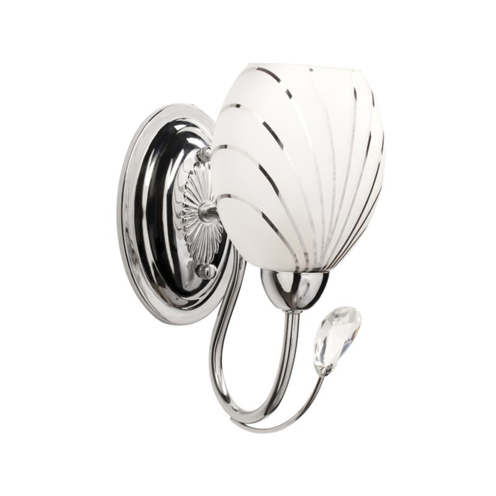 Бра "Фиеста" 1x60W E14 хром 19x13x25см