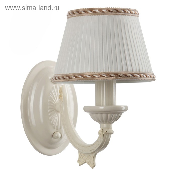 фото Бра "ариадна" 1x60w e14 золото, слоновая кость 24x16x25см mw-light