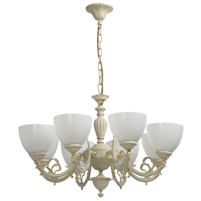 Люстра подвесная "Ариадна" 8x60W E27 золото, слоновая кость 69x69x108см