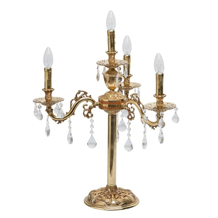 Настольная лампа "Паула" 4x60W E14 латунь 56x56x63см