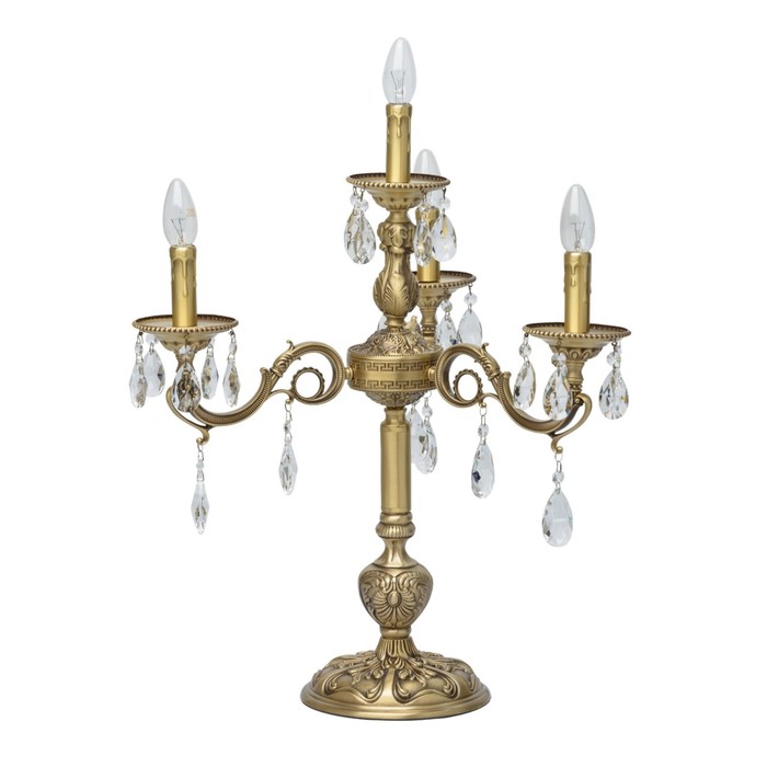 Настольная лампа "Паула" 4x60W E14 латунь 54x54x59см