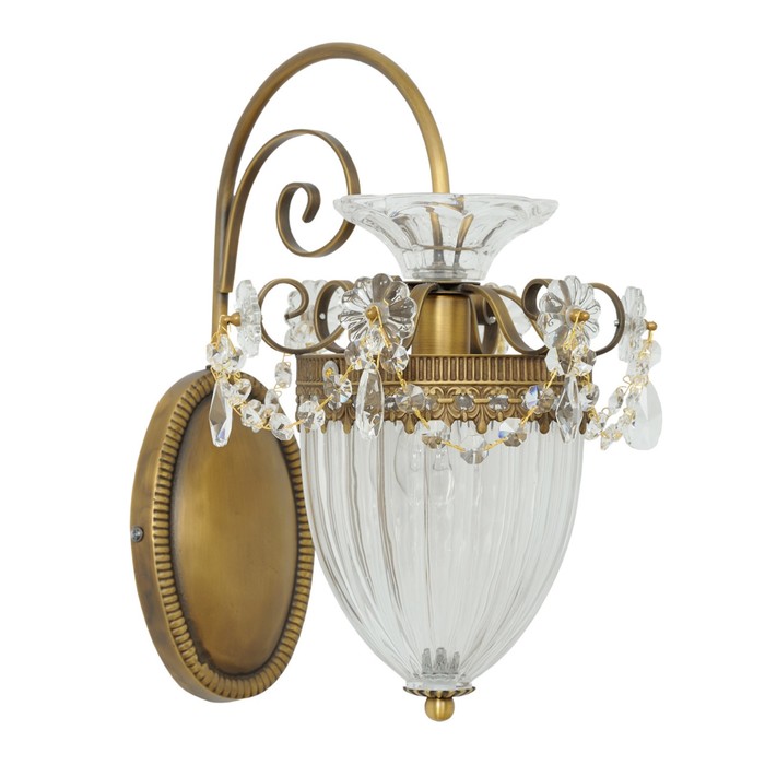 Бра "Селена" 1x40W E14 латунь 37x20x30см