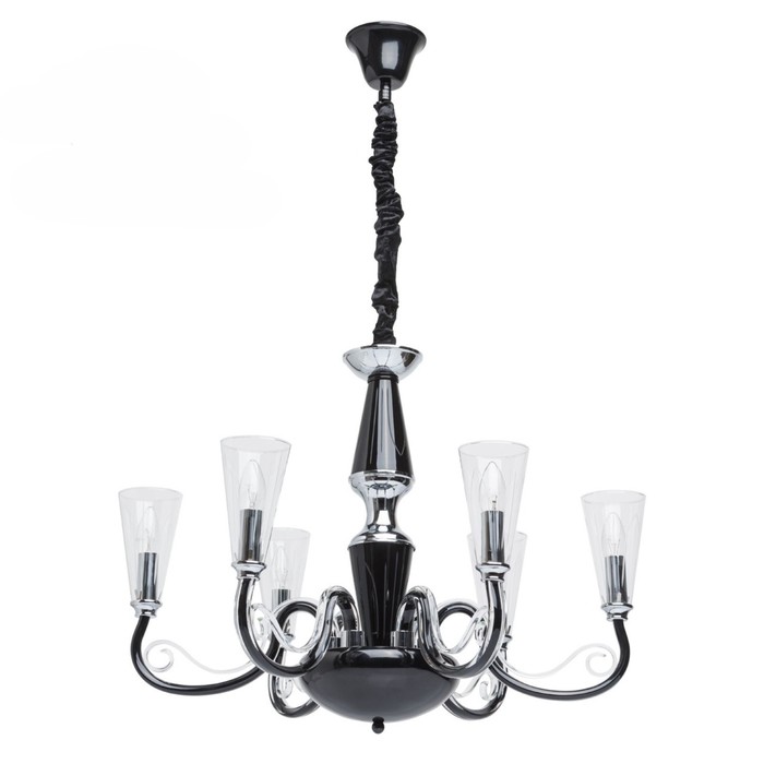 Люстра подвесная "Элла" 6x60W E14 хром 72x72x192см