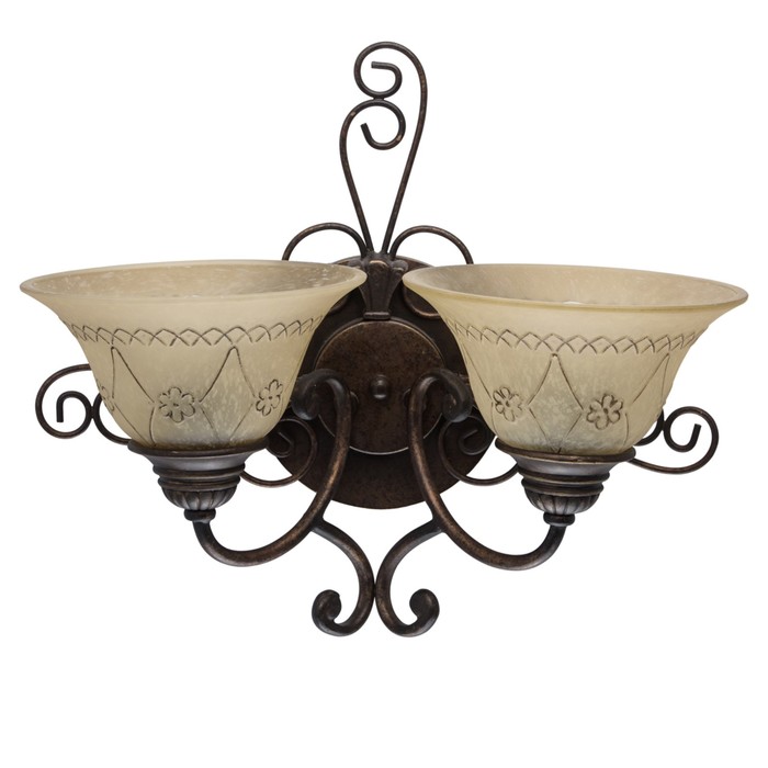 Бра "Айвенго" 2x60W E27 античная бронза 35x40x20см