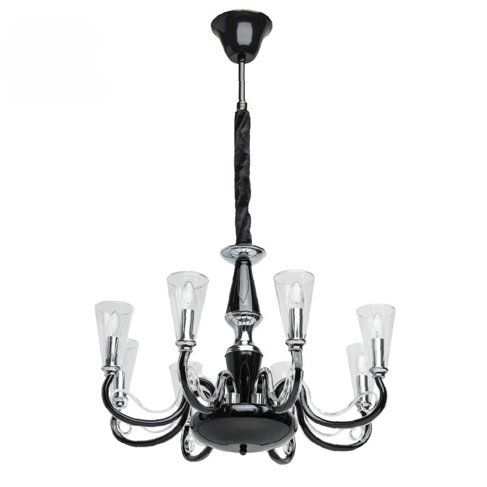 Люстра подвесная "Элла" 8x60W E14 хром 75x75x200см