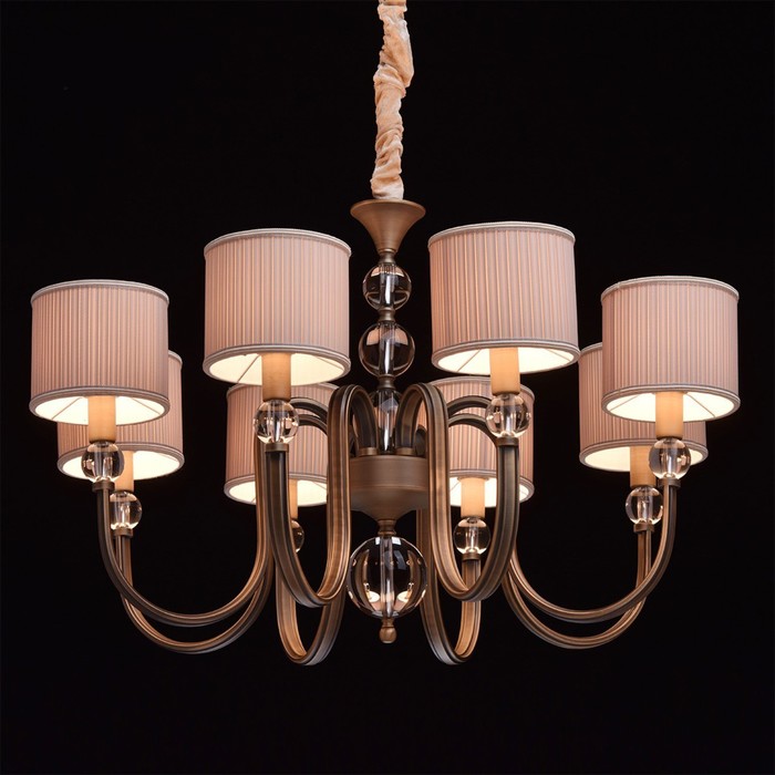 Люстра подвесная "София" 8x40W E14 античная бронза 80x80x266см