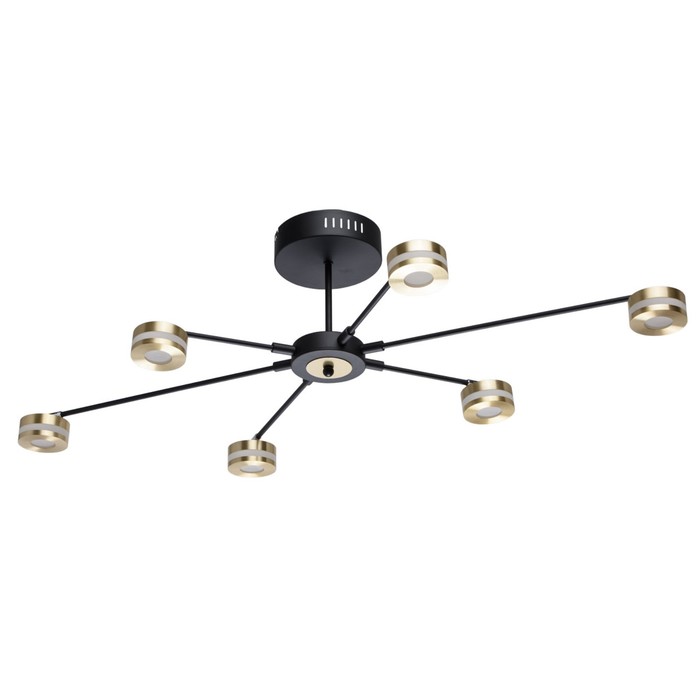 Люстра потолочная "Гэлэкси" 6x5W LED чёрный 98x98x23см