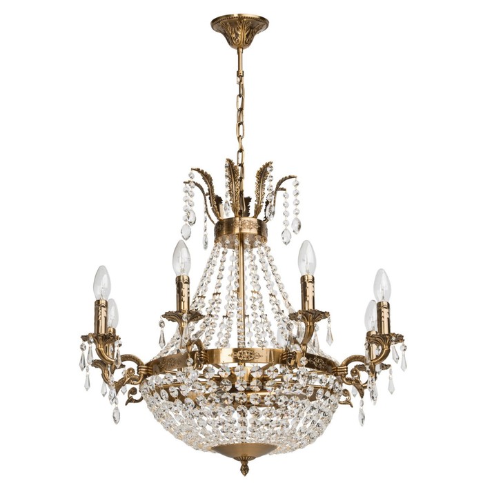 Люстра подвесная "Изабелла" 11x60W E14 бронза 68x68x125см