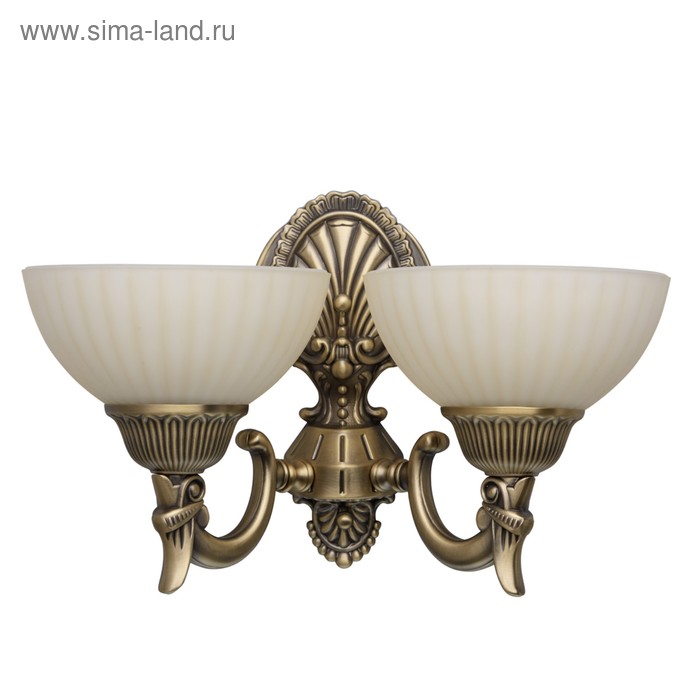 фото Бра "афродита" 2x60w е27 античная бронза 26x35x19см mw-light